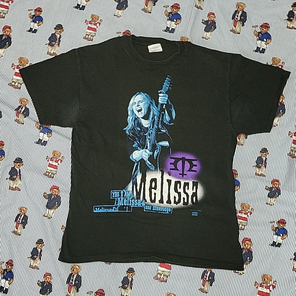 Vintage 1994 Melissa Etheridge Graphic Band T-Shirt Speak True Hanes Vtg Large